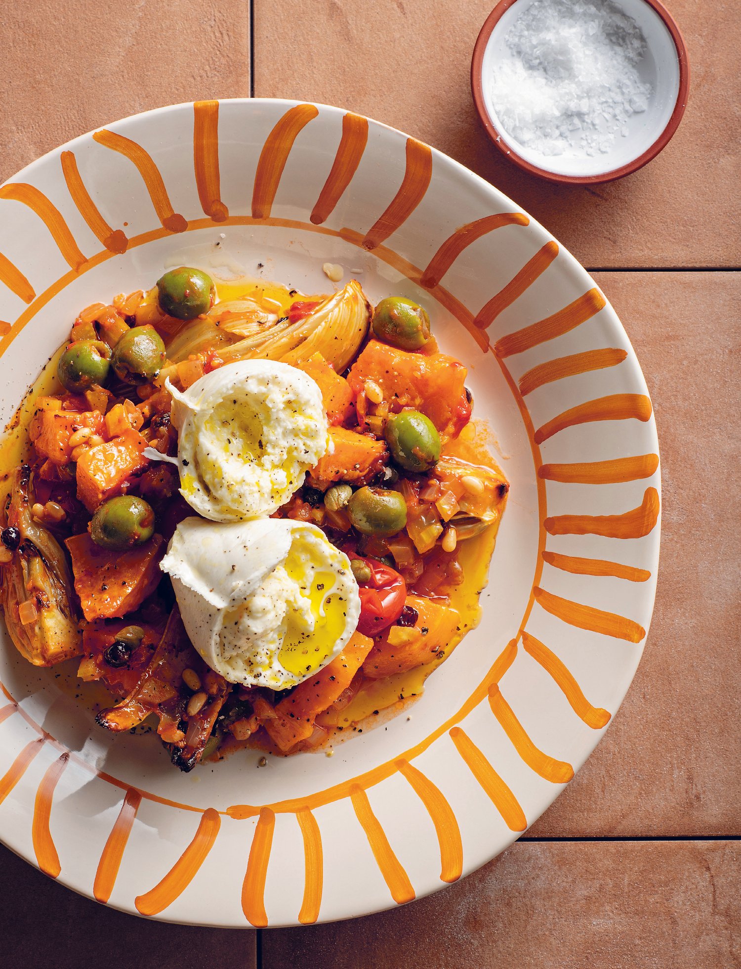 Fennel and Pumpkin Caponata with Mozzarella from Recipes for a Lifetime of Beautiful Cooking